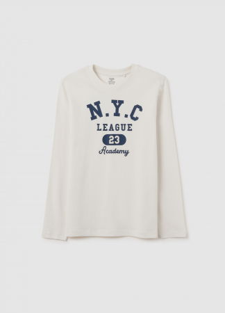 BAIETI - OVS Kids Bluza Gri/Alba Baieti 10-15 Ani