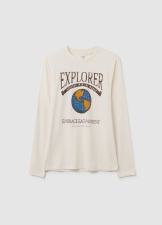 BAIETI - OVS Kids Bluza Gri/Alba Baieti 10-15 Ani