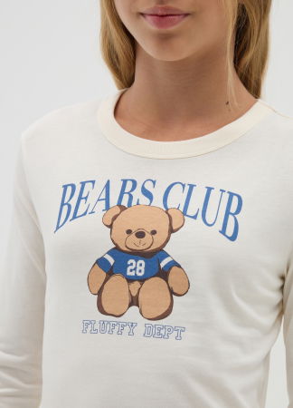 OVS Kids Bluza Gri/Alba Fete 10-15 Ani [2]