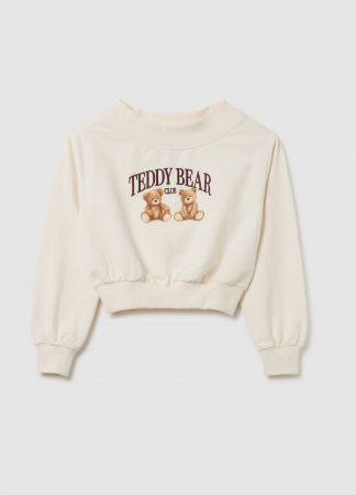 Толстовки - OVS Kids Свитшот Для Девочек Серый/Белый 10-15 Лет