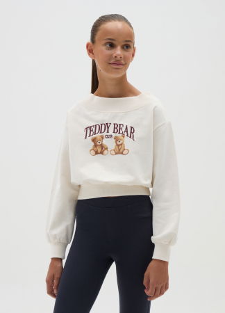 FETE - OVS Kids Bluza Gri/Alba Fete 10-15 Ani