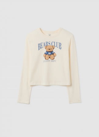 OVS Kids Bluza Gri/Alba Fete 10-15 Ani [3]