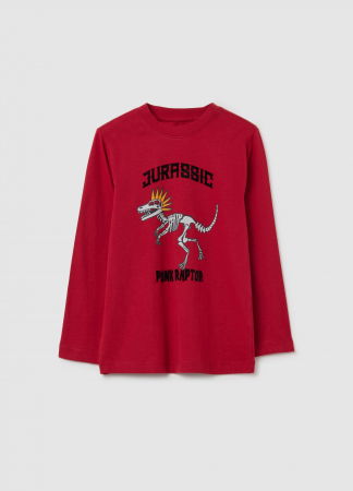 Hanorace - OVS Kids Bluza Rhythmic Red Baieti 3-10 Ani