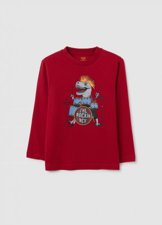 OVS Kids Bluza Rhythmic Red Baieti 3-10 Ani [0]