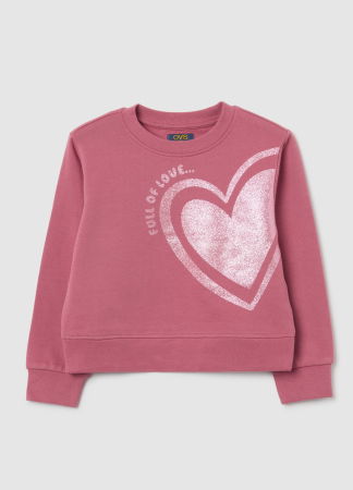 FETE - OVS Kids Bluza Cu Fleece Rose Wine Fete 3-10 Ani