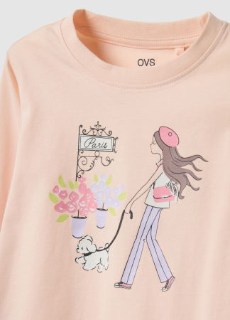 Hanorace - OVS Kids Bluza Roz Fete 3-10 Ani