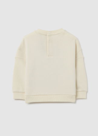 Hanorace - OVS Kids Bluza Cu Fleece Vanilla Ice Baieti 9-36 Luni