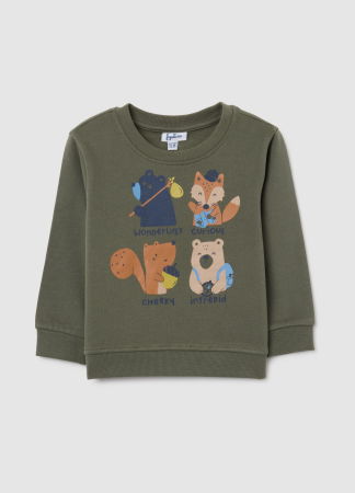 Мальчики 9-36 МЕСЯЦЕВ - OVS Kids Свитшот С Флисом Для Мальчиков Зелёный 9-36 Месяцев