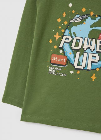 Baieti 3-10 ANI - OVS Kids Bluza Vineyard Green Baieti 3-10 Ani