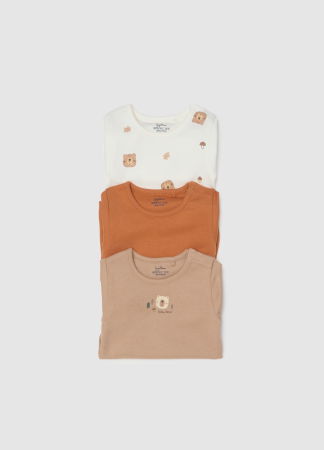 Боди и Комбинезоны - OVS Kids Боди С Коротким Рукавом Для Мальчиков Amber Brown 0-9 Месяцев