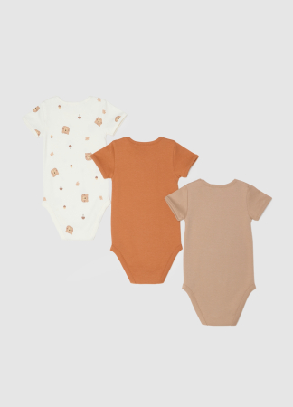Baieti 0-9 LUNI - OVS Kids Body Maneca Scurta Amber Brown Baieti 0-9 Luni