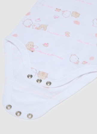 ДЕВОЧКИ - OVS Kids Боди С Коротким Рукавом Для Девочек Кремовый/Розовый 0-9 Месяцев