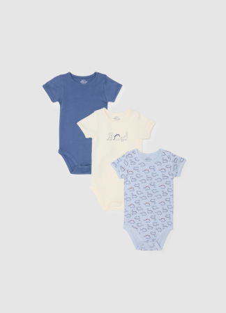 Baieti 0-9 LUNI - OVS Kids Body Maneca Scurta Moonlight Blue Baieti 0-9 Luni
