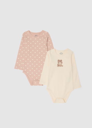 Body si Salopete - OVS Kids Body Maneca Scurta Rose Dust Fete 0-9 Luni
