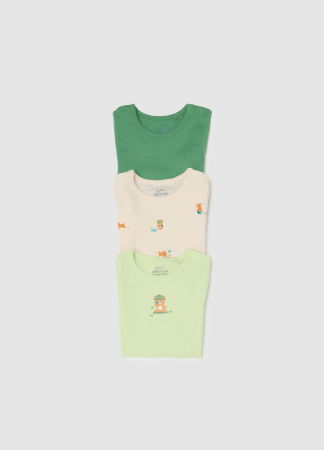 Body si Salopete - OVS Kids Body Maneca Scurta Stone Green Fete 0-9 Luni