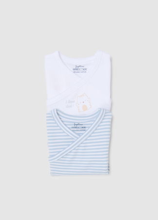 МАЛЬЧИКИ - OVS Kids Боди С Коротким Рукавом Для Мальчиков Subdued Blue 0-9 Месяцев