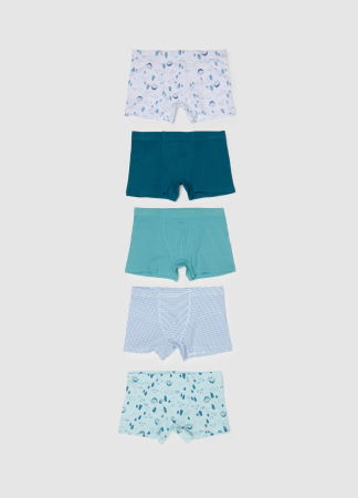 BAIETI - OVS Kids Boxeri Verde/Albi Baieti 3-10 Ani