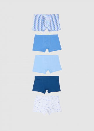 BAIETI - OVS Kids Boxeri White/Blue  Baieti 3-10 Ani