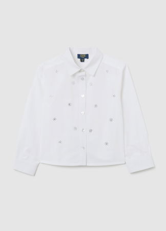 Девочки 3-10 ЛЕТ - OVS Kids Рубашка С Длинным Рукавом Для Девочек Brilliant White 3-10 Лет