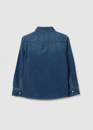 Camasi - OVS Kids Camasa Maneca Lunga Dark Blue Baieti 3-10 Ani