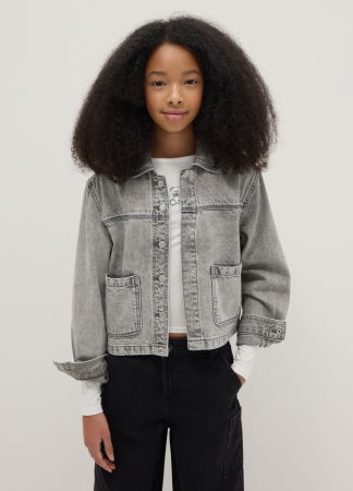 Девочки 10-15 ЛЕТ - OVS Kids Рубашка С Длинным Рукавом Для Девочек Серая 10-15 Лет