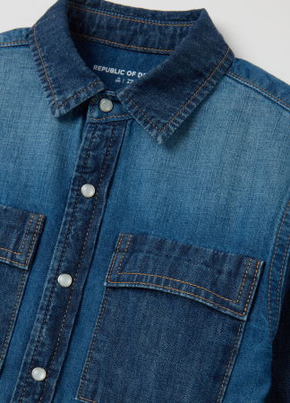 Рубашки - OVS Kids Рубашка С Длинным Рукавом Для Мальчиков Light Blue 3-10 Лет