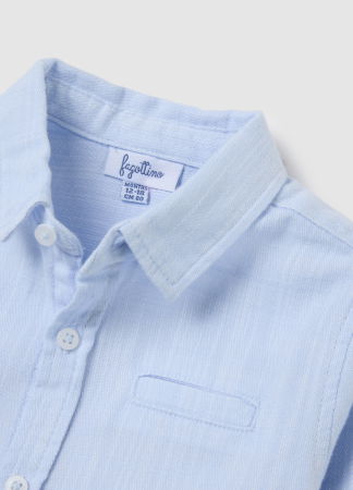 Camasi - OVS Kids Camasa Maneca Lunga Light Blue Baieti 9-36 Luni