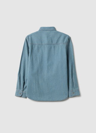 BAIETI - OVS Kids Camasa Maneca Lunga White-Striped Azure Baieti 10-15 Ani