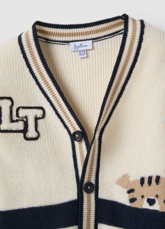 BAIETI - OVS Kids Cardigan Alb Baieti 9-36 Luni