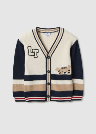 BAIETI - OVS Kids Cardigan Alb Baieti 9-36 Luni