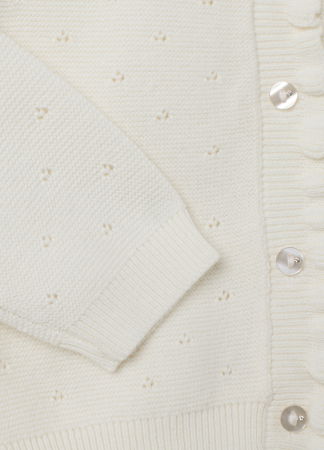Tricotaje - OVS Kids Cardigan White Alyssum Fete 9-36 Luni