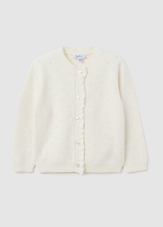 Tricotaje - OVS Kids Cardigan White Alyssum Fete 9-36 Luni