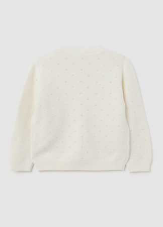 Tricotaje - OVS Kids Cardigan White Alyssum Fete 9-36 Luni