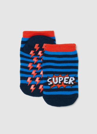 BAIETI - OVS Kids Ciorapi Antislip Albastri/Oranj Baieti 3-10 Ani