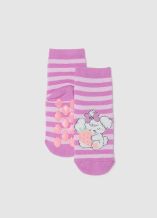 Accesorii - Ciorapi Antislip Multicolori Fete 3-10 Ani