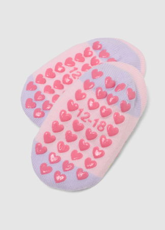 FETE - Ciorapi Antislip Violet/Pink Fete 9-36 Luni