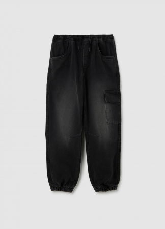 BAIETI - OVS Kids Jogger Denim Negri Baieti 10-15 Ani