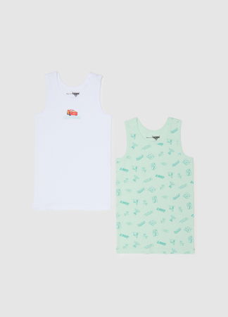 BAIETI - OVS Kids Lenjerie Verde/Alba Baieti 3-10 Ani