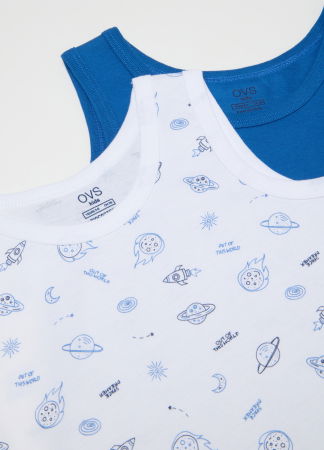 BAIETI - OVS Kids Lenjerie White/Lt Blue Baieti 3-10 Ani