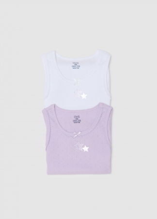 Fetite 3-10 ANI - OVS Kids Lenjerie White/Violet Fete 3-10 Ani