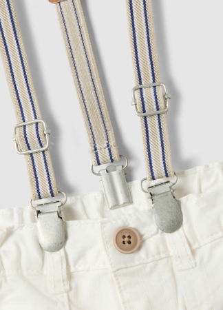 Pantaloni - Pantaloni Albi Baieti 9-36 Luni