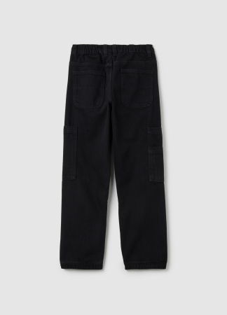 BAIETI - OVS Kids Pantaloni Gabardin Negri Baieti 10-15 Ani