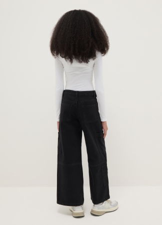 FETE - OVS Kids Pantaloni Negri Fete 10-15 Ani