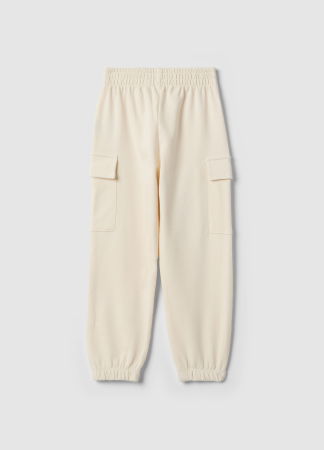 Pantaloni - Pantaloni Sport Eggnog Fete 3-10 Ani