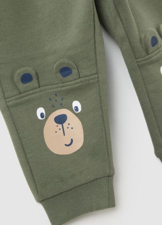 Pantaloni - OVS Kids Pantaloni Sport Cu Fleece Verzi Baieti 9-36 Luni