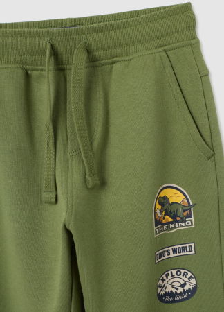 BAIETI - OVS Kids Pantaloni Sport Cu Fleece Vineyard Green Baieti 3-10 Ani