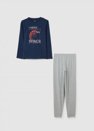 BAIETI - OVS Kids Pijama Blue/Gri Baieti 10-15 Ani