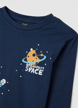 BAIETI - OVS Kids Pijama Blue/Lt Blue Baieti 3-10 Ani