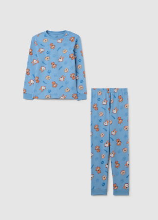 Pijamale - OVS Kids Pijama Blue/White Baieti 3-10 Ani