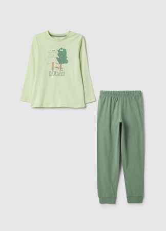 BAIETI - OVS Kids Pijama Maneca Lunga Seafoam Green Baieti 3-10 Ani